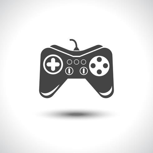 Icona di riflessione di gioco nero joystick giochi vettore