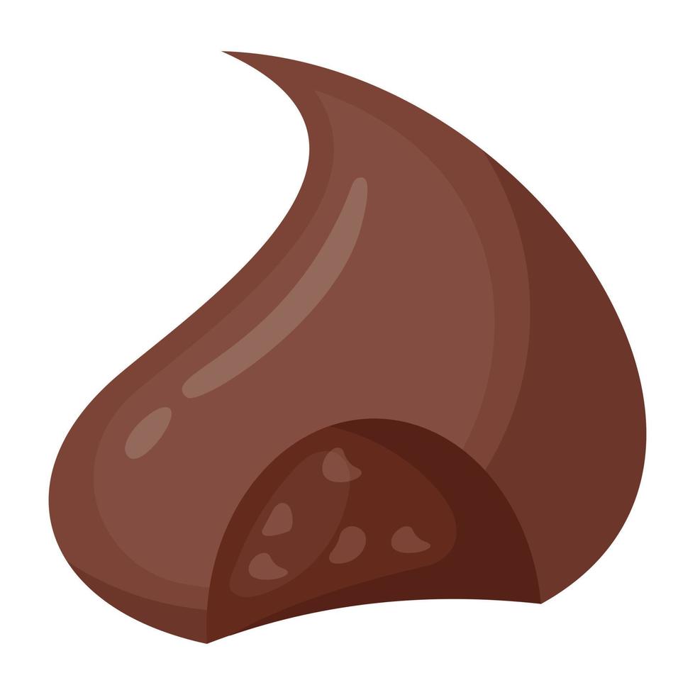 concetti di morso di cioccolato vettore