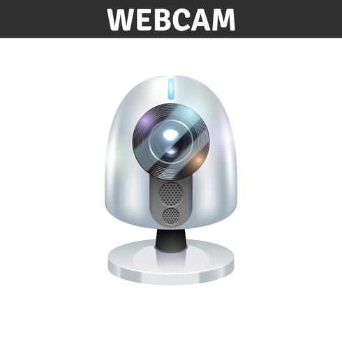 Illustrazione di webcam bianca vettore