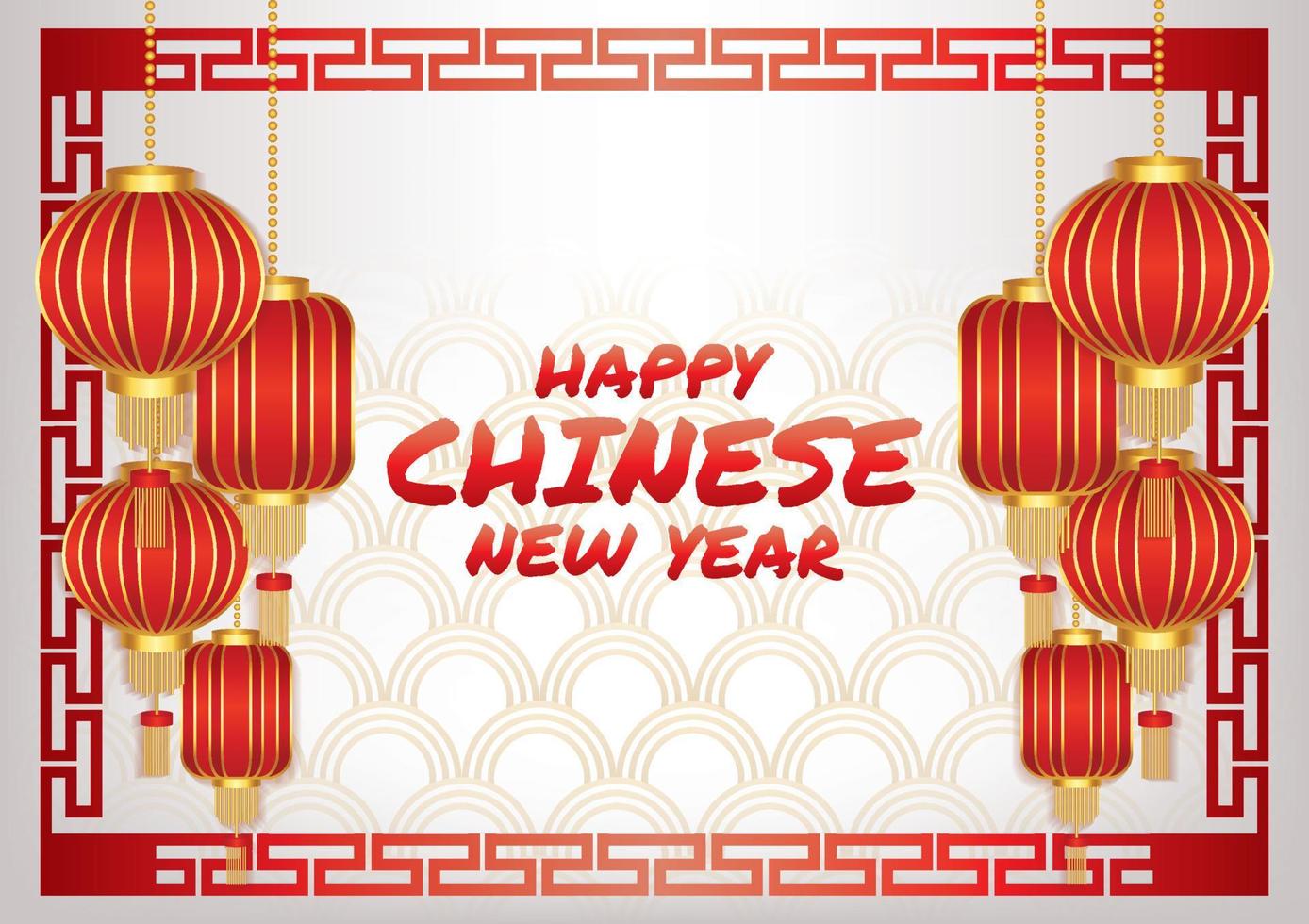 felice anno nuovo cinese sfondo rosso design vettore