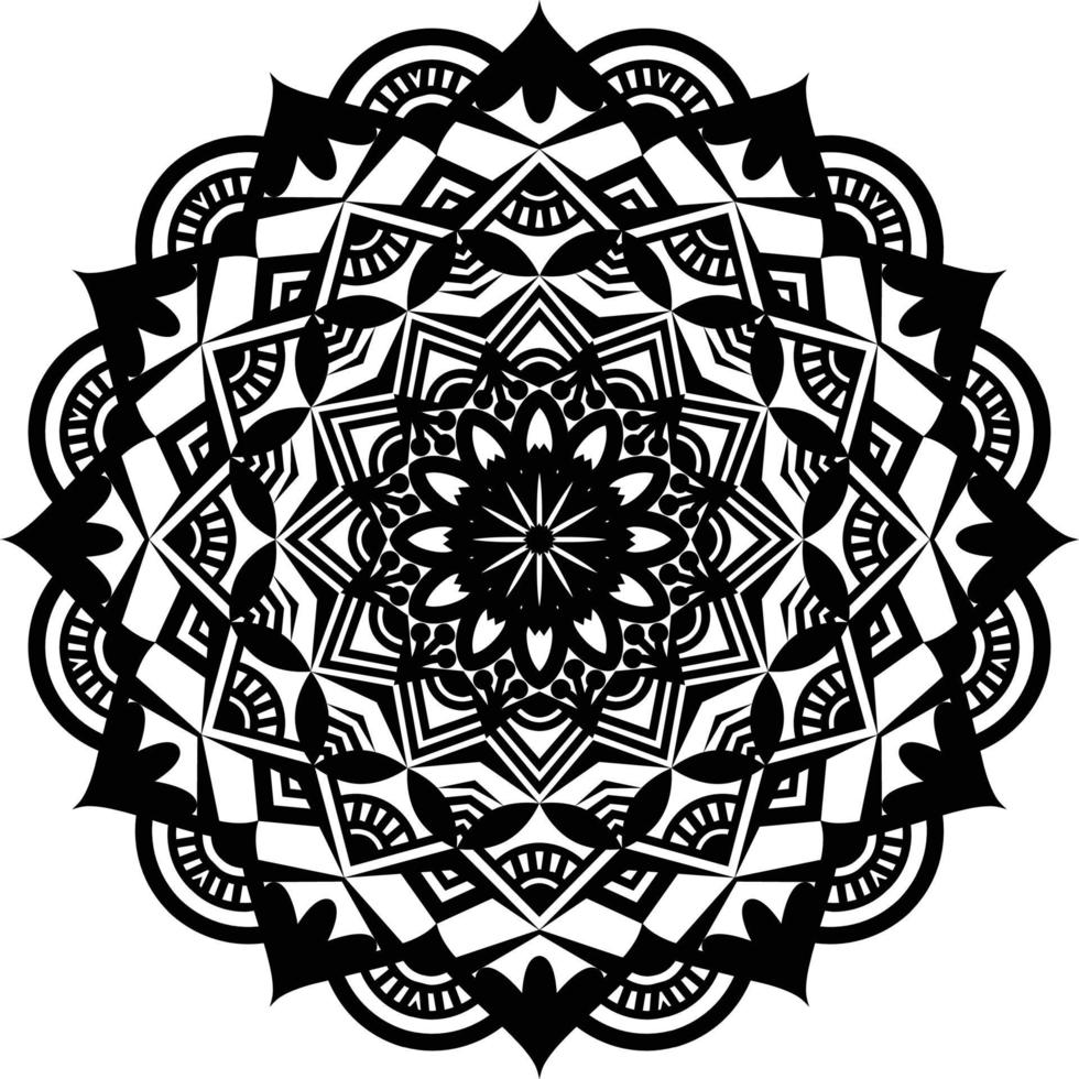 mandala nero per il design vettore