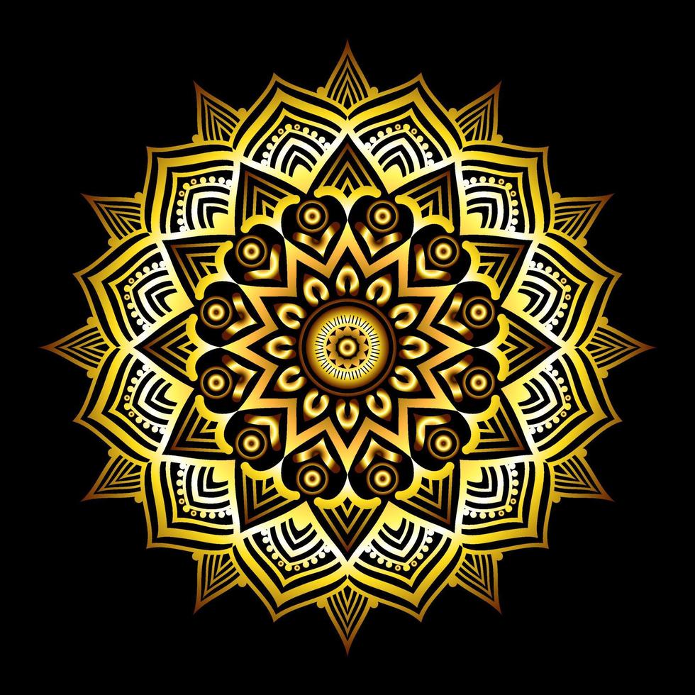design di sfondo mandala di lusso con motivo arabesco dorato vettore