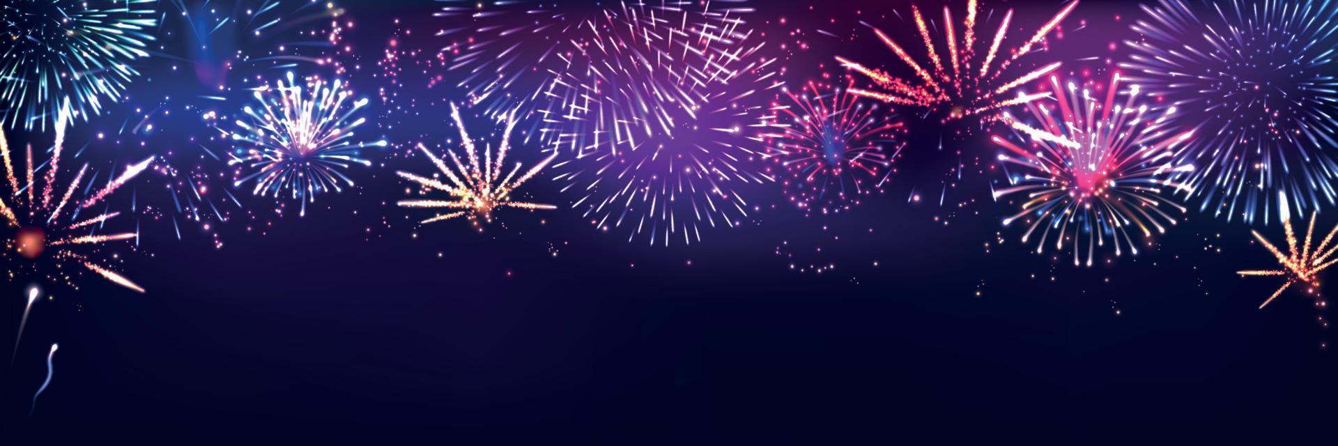 sfondo di animazione di fuochi d'artificio vettore
