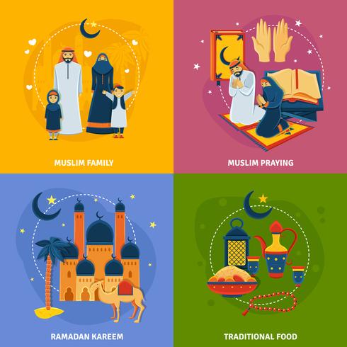 Set di icone di Islam vettore