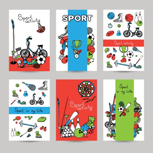 Set di banner sportivi vettore