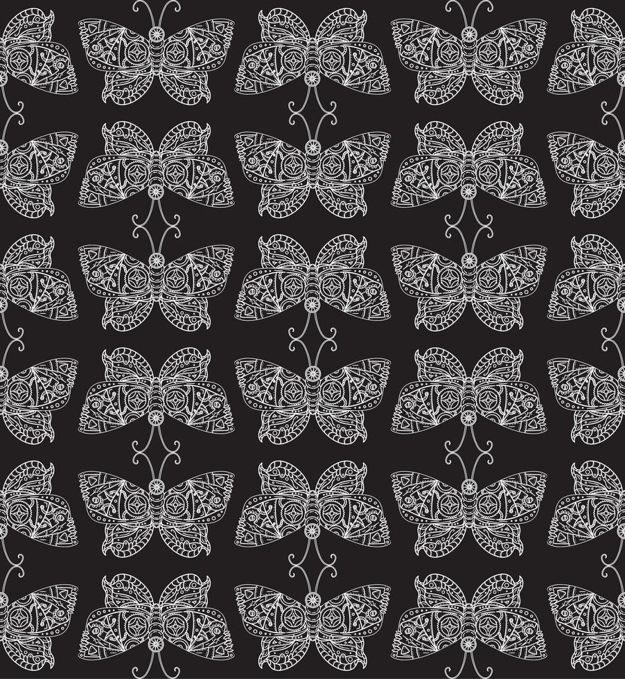 Steampunk farfalla seamless pattern vettore