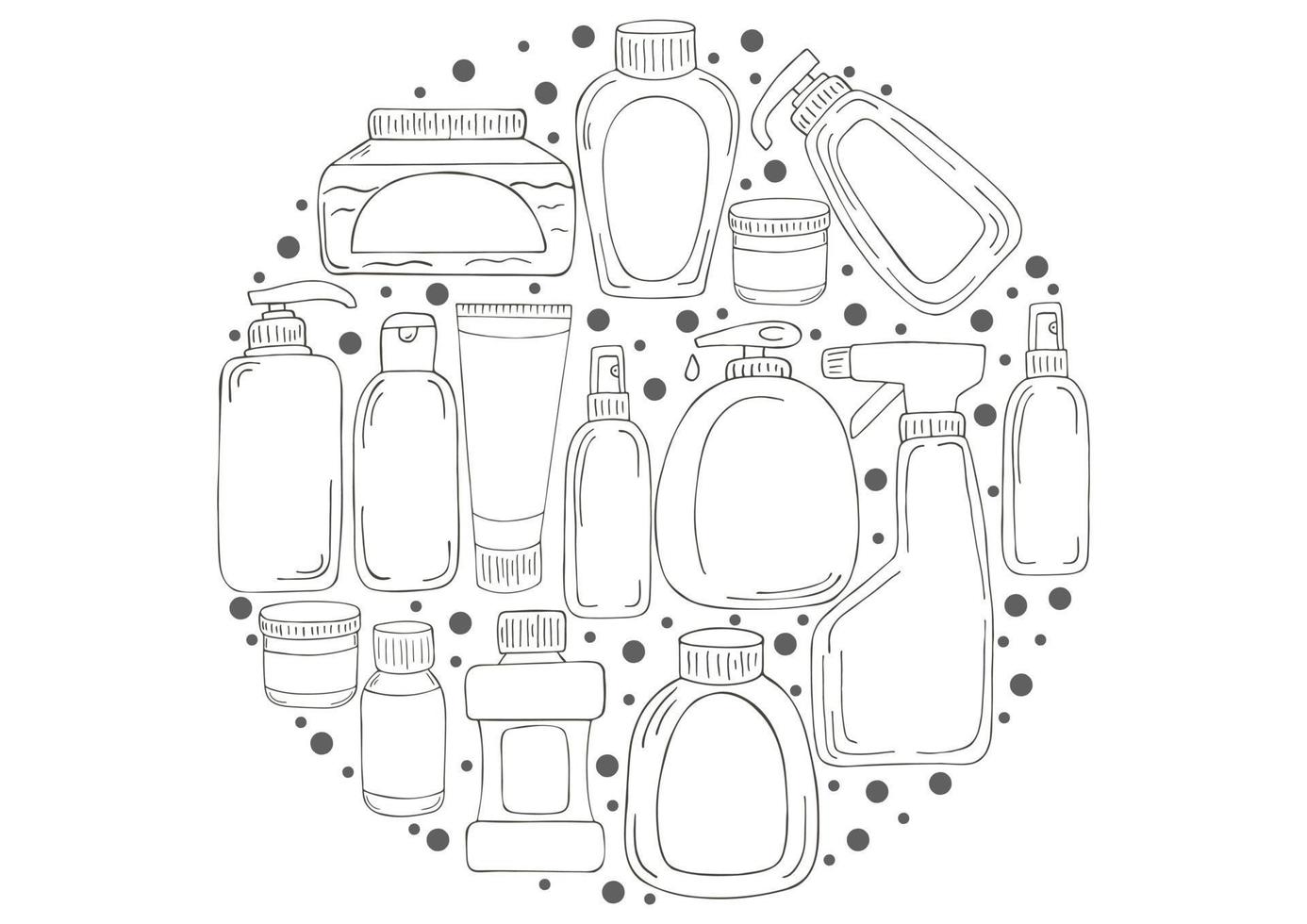 illustrazioni mediche monocromatiche. pagine da colorare, in bianco e nero vettore