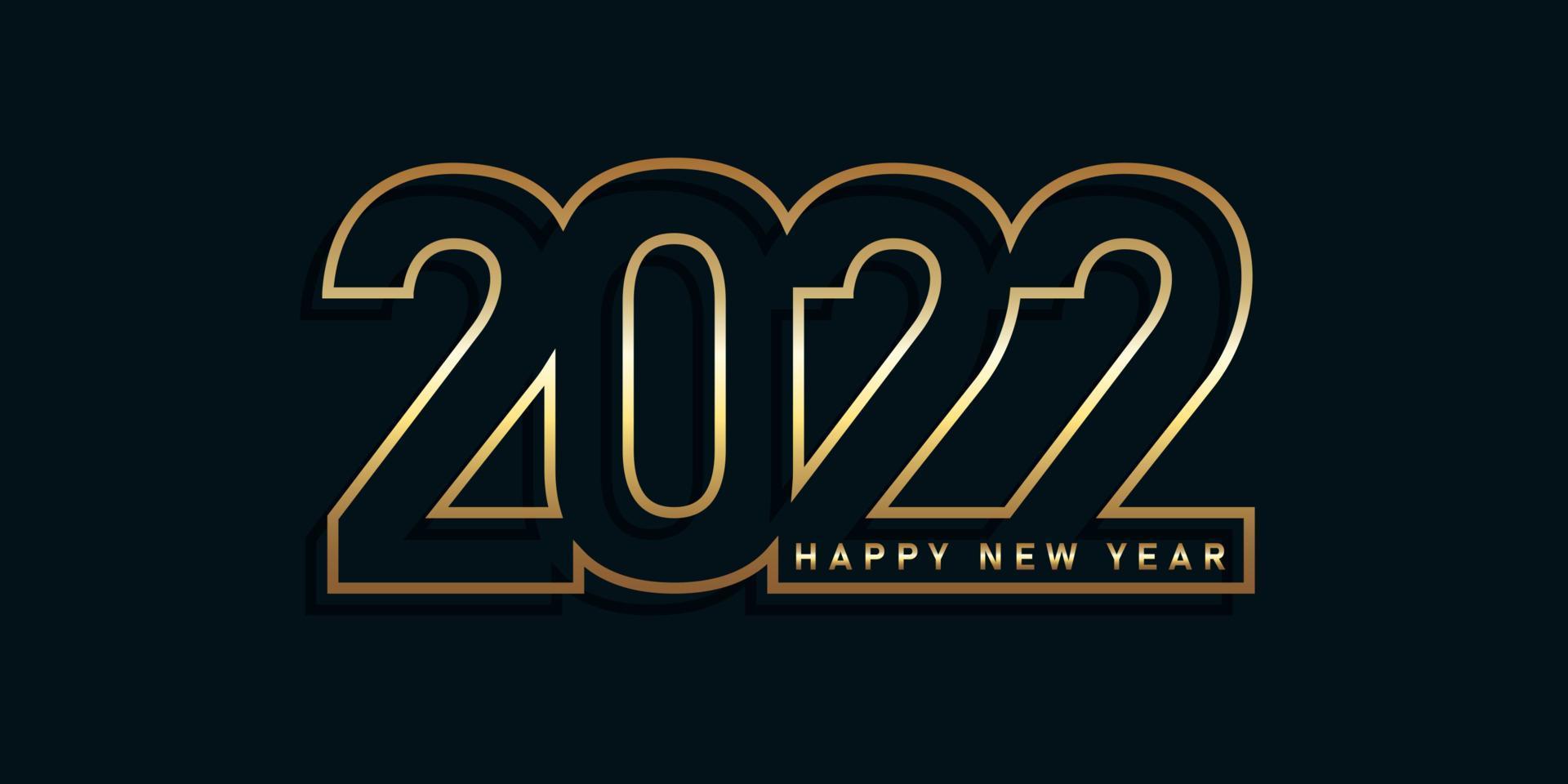 design minimo del banner di felice anno nuovo vettore