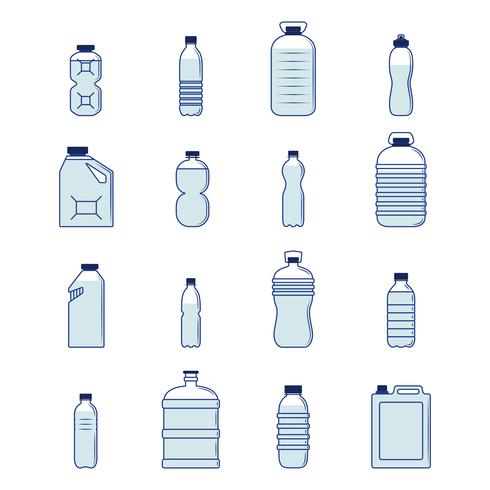 Bottiglia di plastica vettore