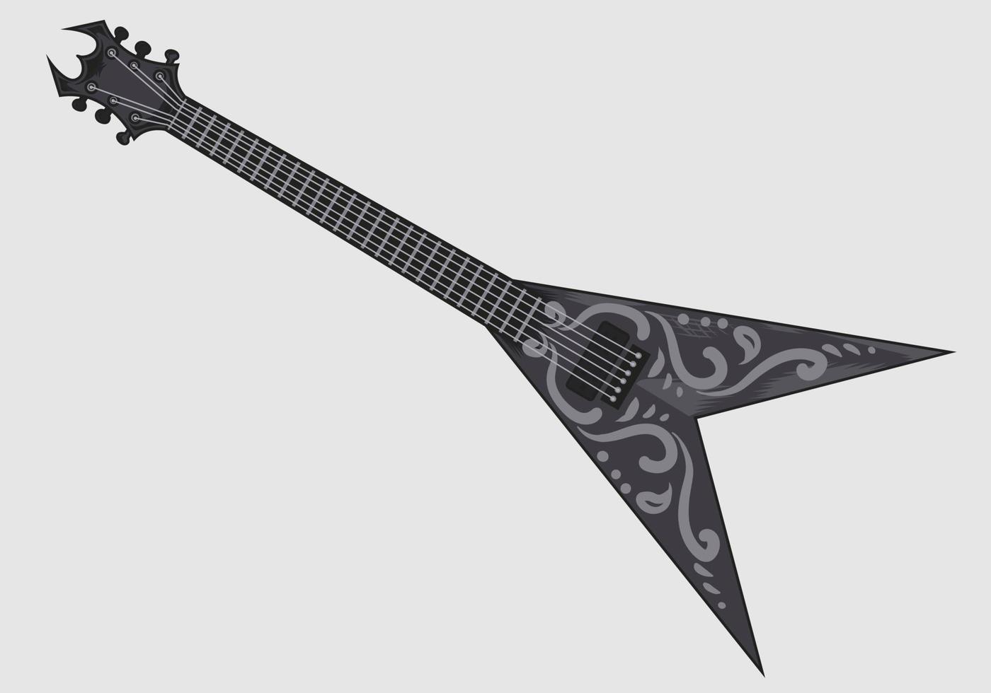 illustrazione vettoriale chitarra elettrica su sfondo bianco
