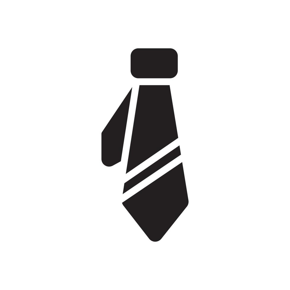 icona del glifo con cravatta vettore