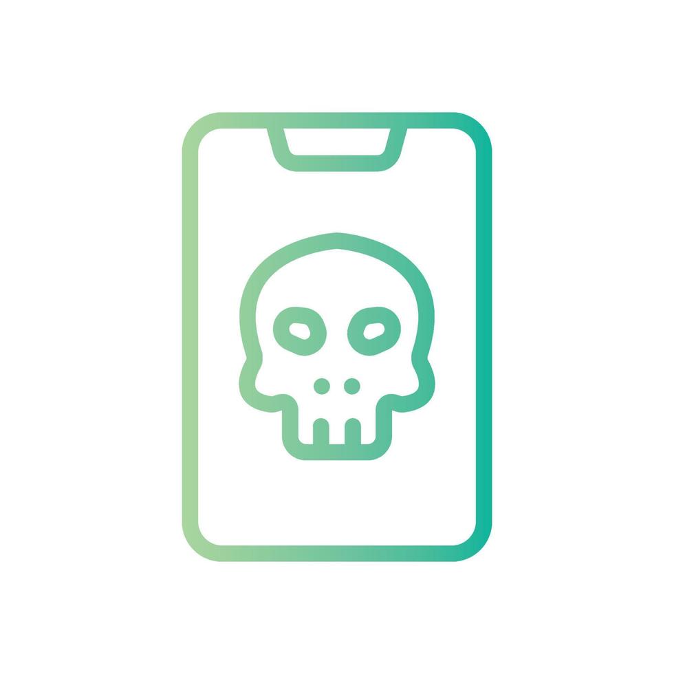 icona del glifo ransomware mobile vettore