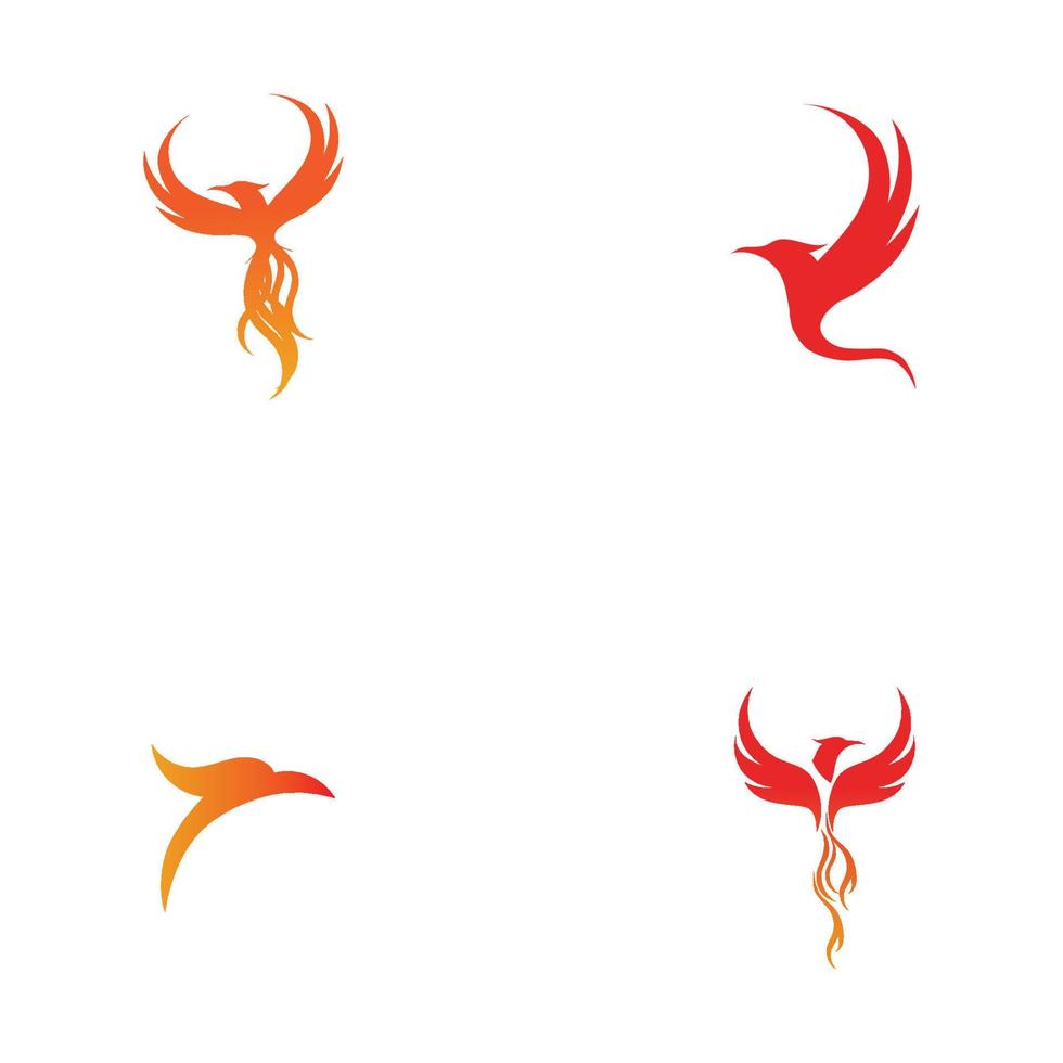fenice logo design illustrazione vettoriale