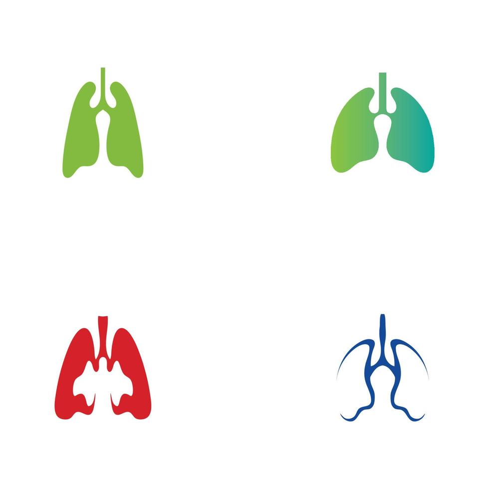 vettore del modello di progettazione dell'illustrazione del logo dei polmoni dell'organo