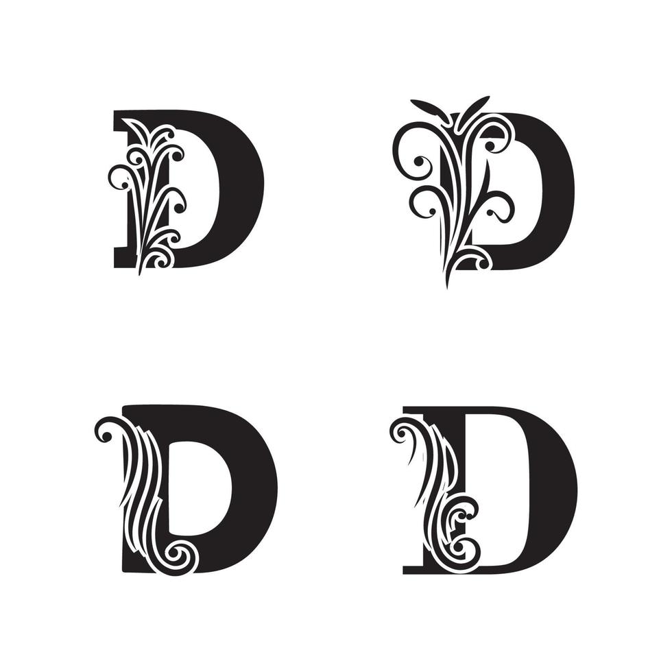 lettera d logo modello icona vettoriale design