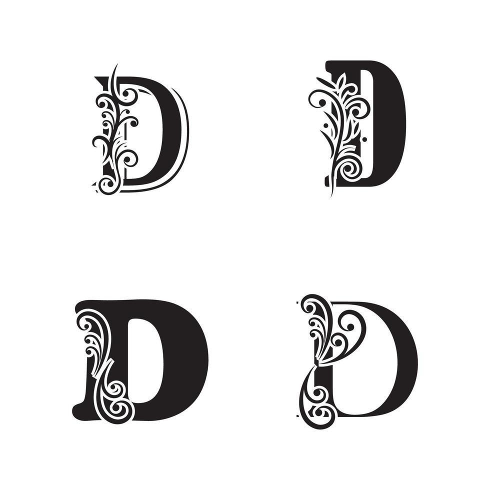 lettera d logo modello icona vettoriale design