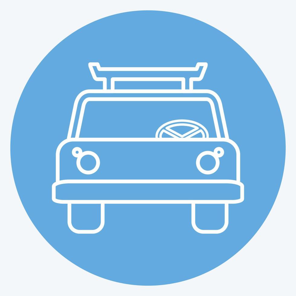 icona cabina - stile occhi azzurri - illustrazione semplice, tratto modificabile vettore
