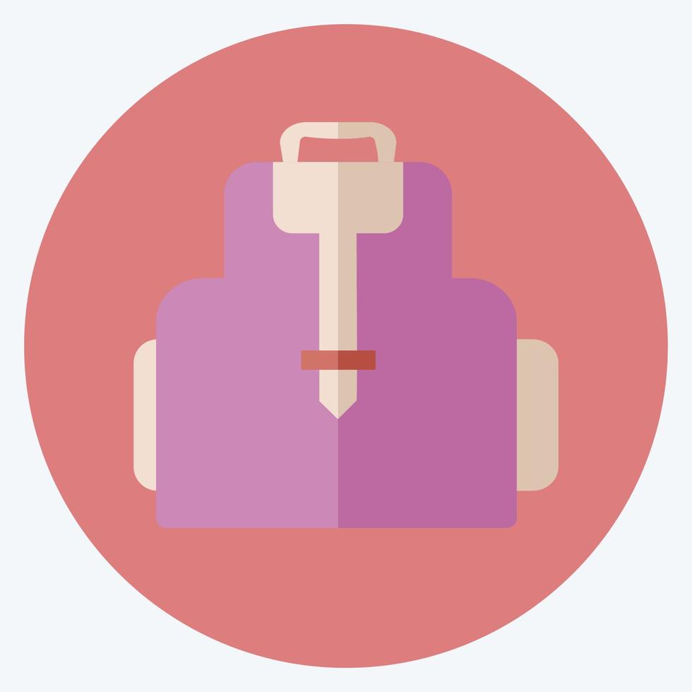 icon bag pack - stile piatto - illustrazione semplice, tratto modificabile vettore
