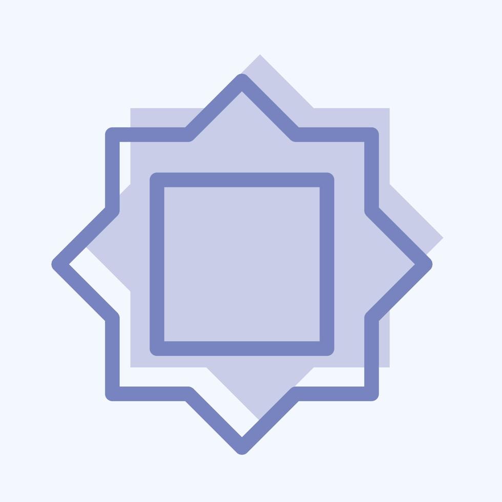 cornici filtro icona - stile bicolore - illustrazione semplice, tratto modificabile vettore