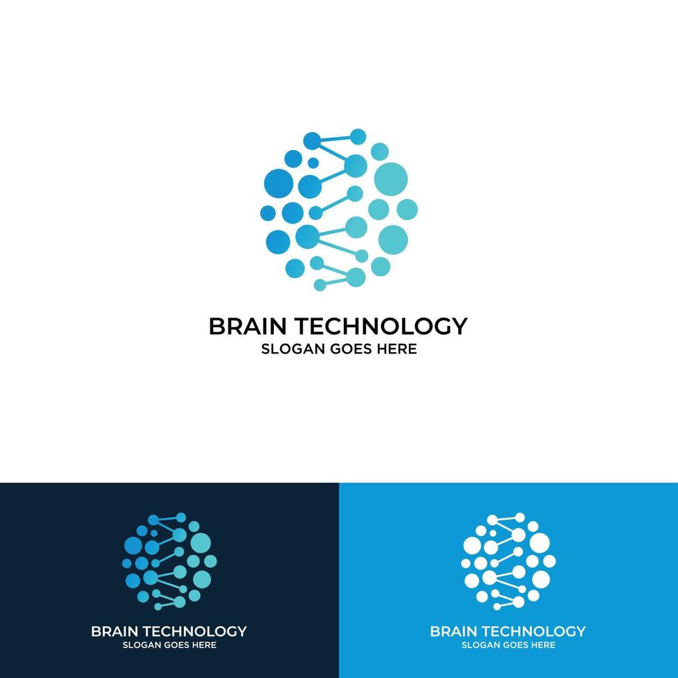 testa umana tecnologia intelligente vettore logo, cervello umano tipo di logo artificiale, icona vettore, smart tech logo vettore