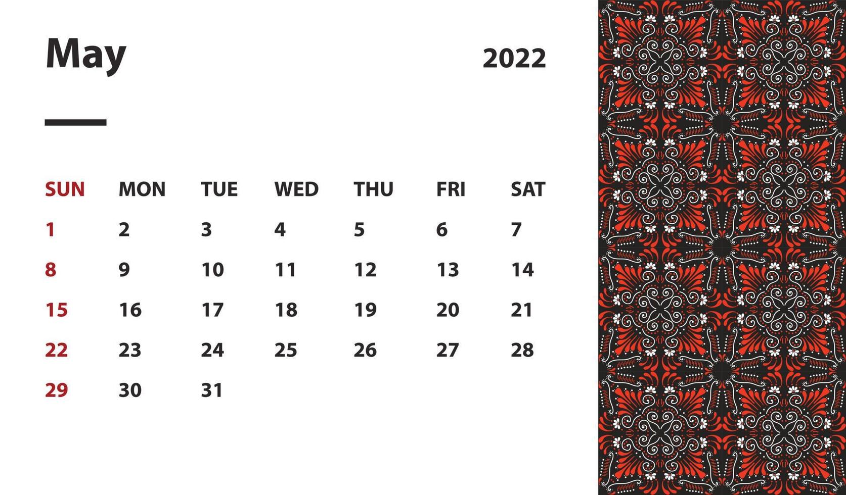 sfondo carta parati layout calendario ufficio tempo diario 2022 capodanno modello icona logo modello giorno mese stile diario piatto design elemento nero vintage affari stagione numero data domenica elemento bianco vettore