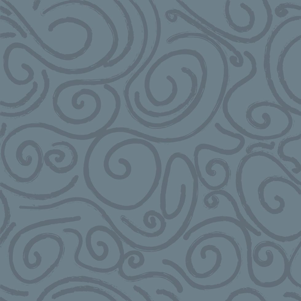 Modello senza cuciture di pennellate disegnate a mano circolare liscia blu polveroso. illustrazione vettoriale per sfondo, tessuto di biancheria da letto, carta da regalo, scrapbooking
