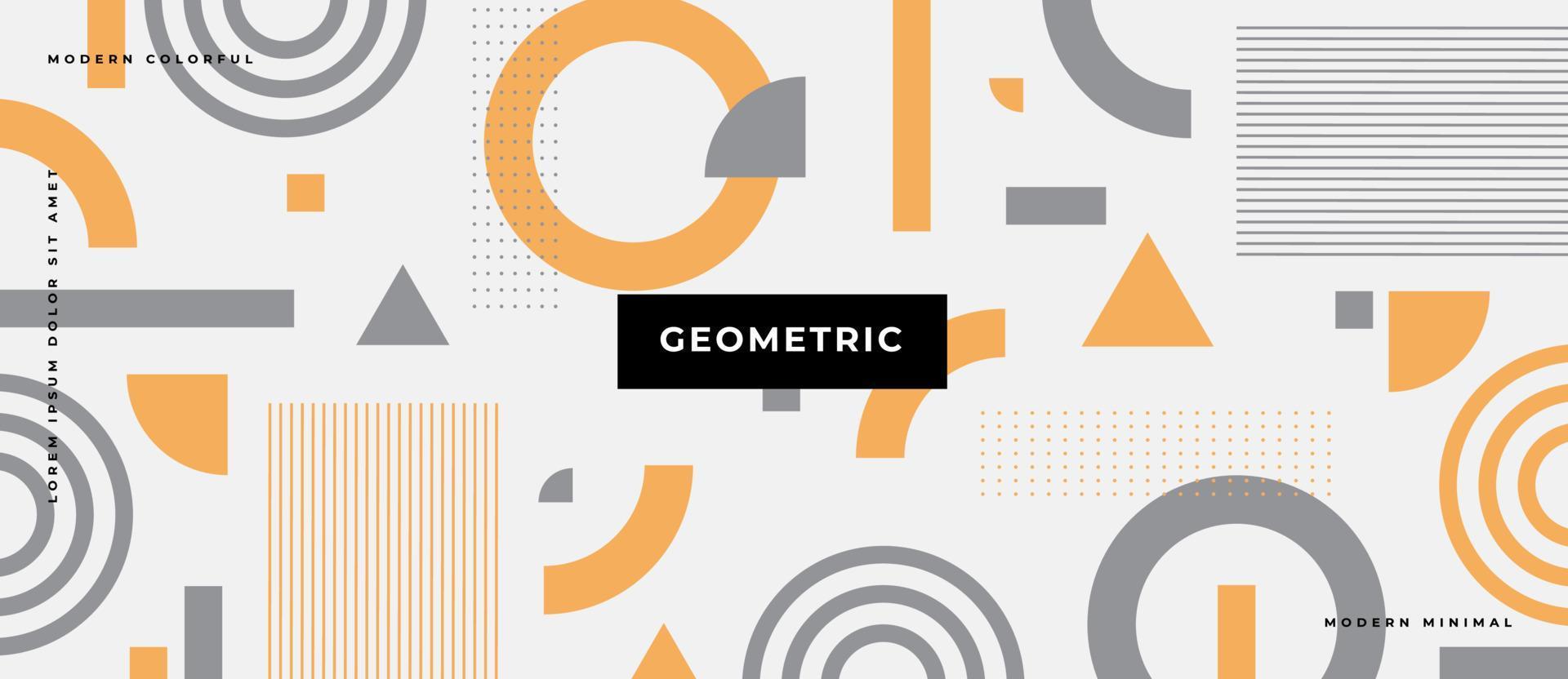 elementi di design di memphis. linea geometrica pastello piatta, triangolo cerchio, forme grafiche, stile minimal hipster su sfondo bianco. vettore