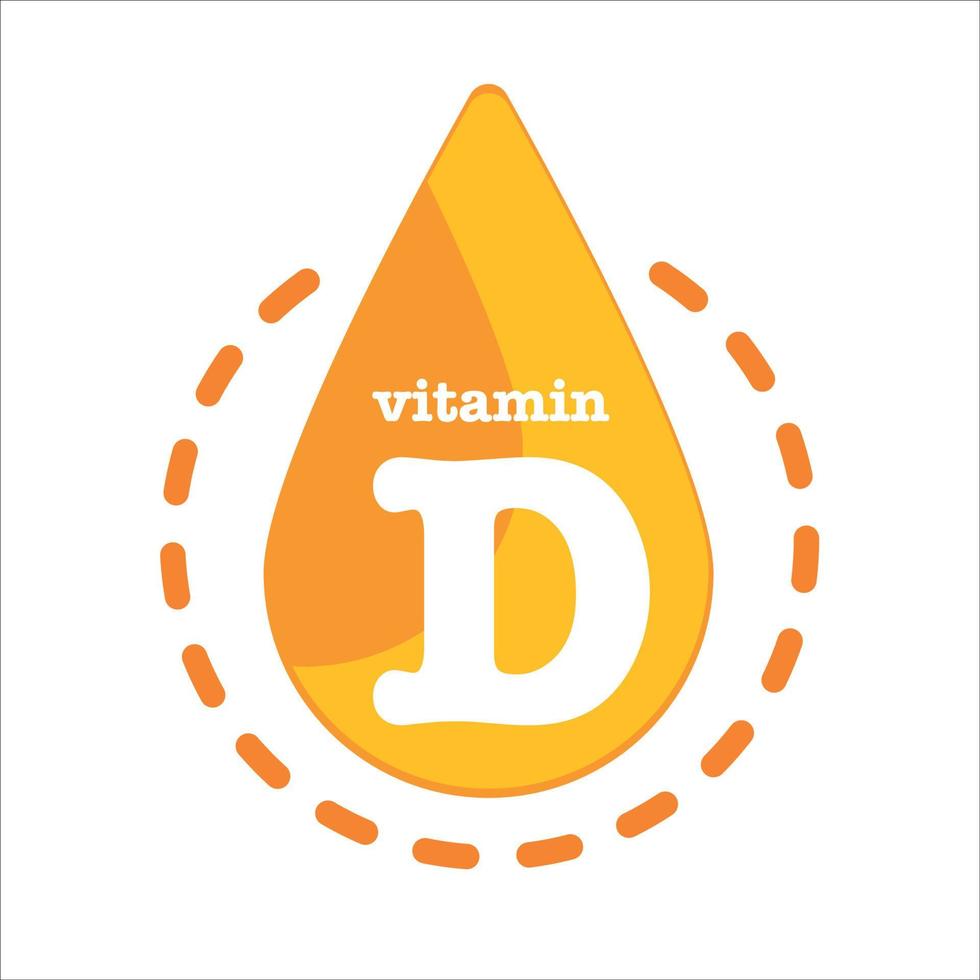 set di raccolta del logo dell'icona del sole della vitamina d, colecalciferolo del corpo. goccia d'oro complesso vitaminico goccia. illustrazione vettoriale medico per la brughiera