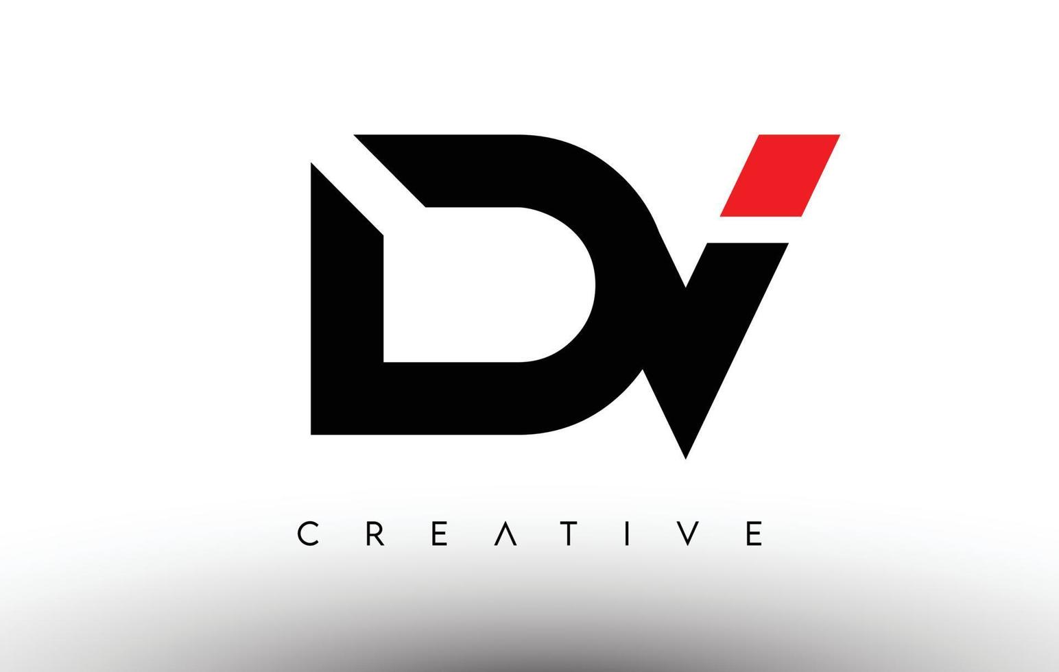 dv design del logo della lettera moderna creativa. dv icona lettere logo vettoriale