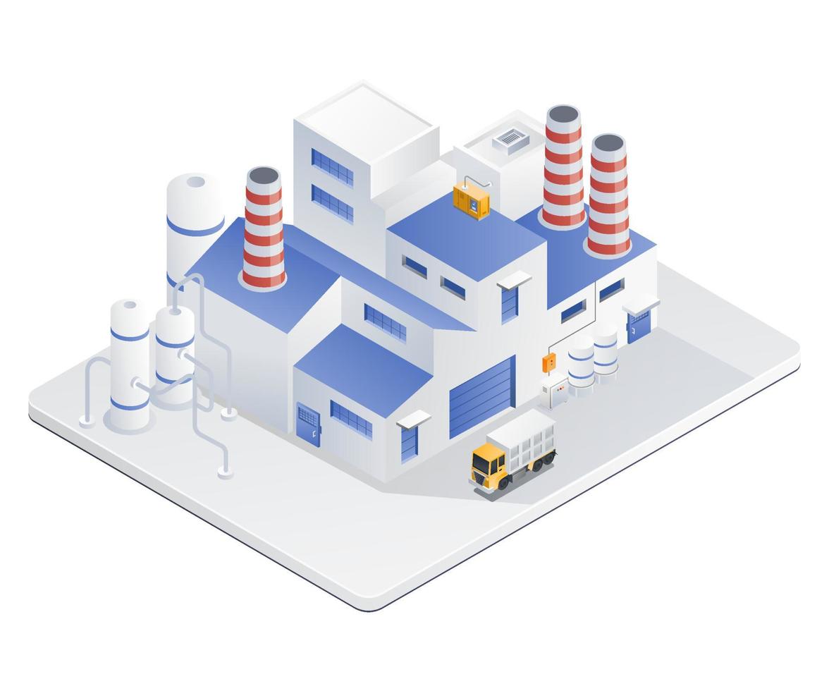 stabilimento industriale e magazzino di produzione vettore