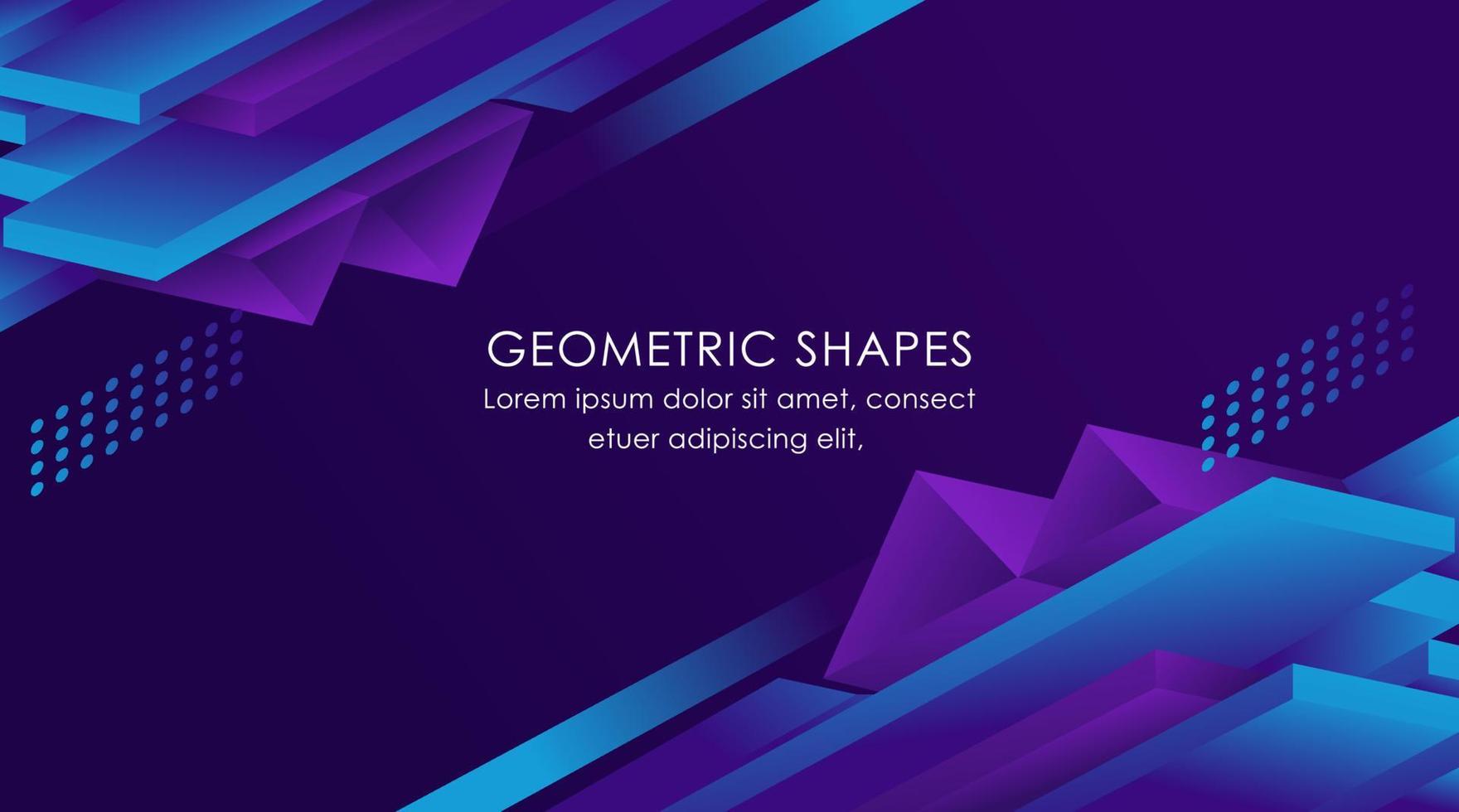 forme geometriche creative 3d astratte viola tecnologia analitica business background vettore