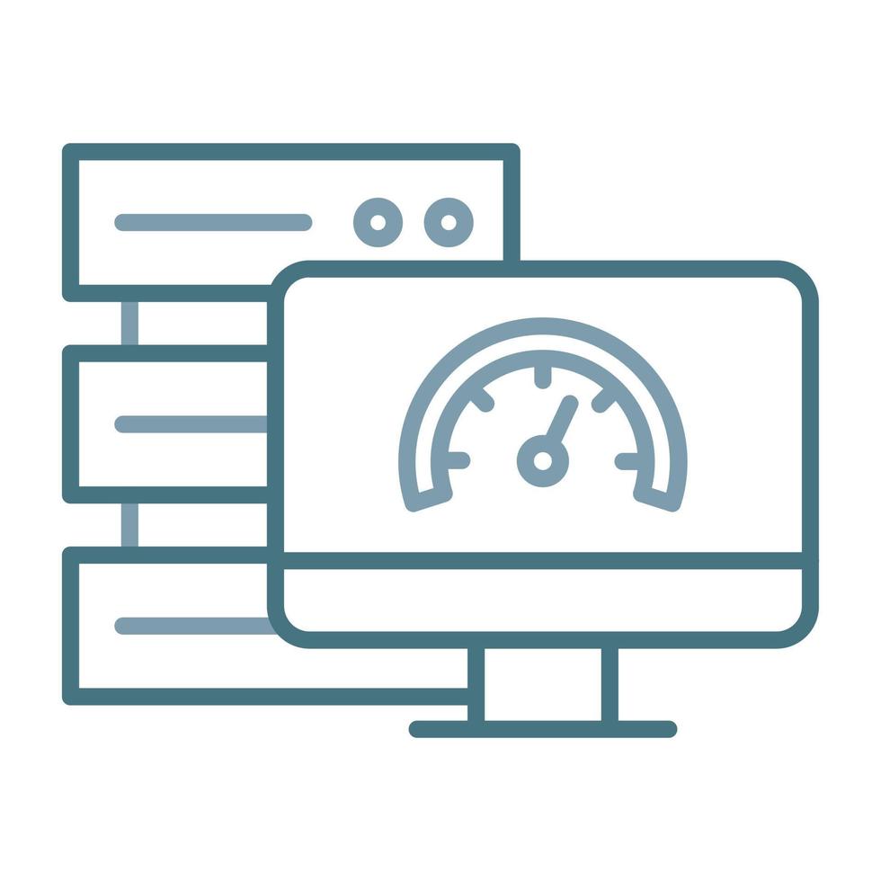 icona a due colori della linea di velocità del database vettore