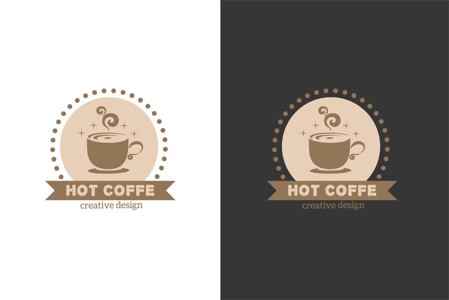 caffè caldo logo design vettoriali gratis