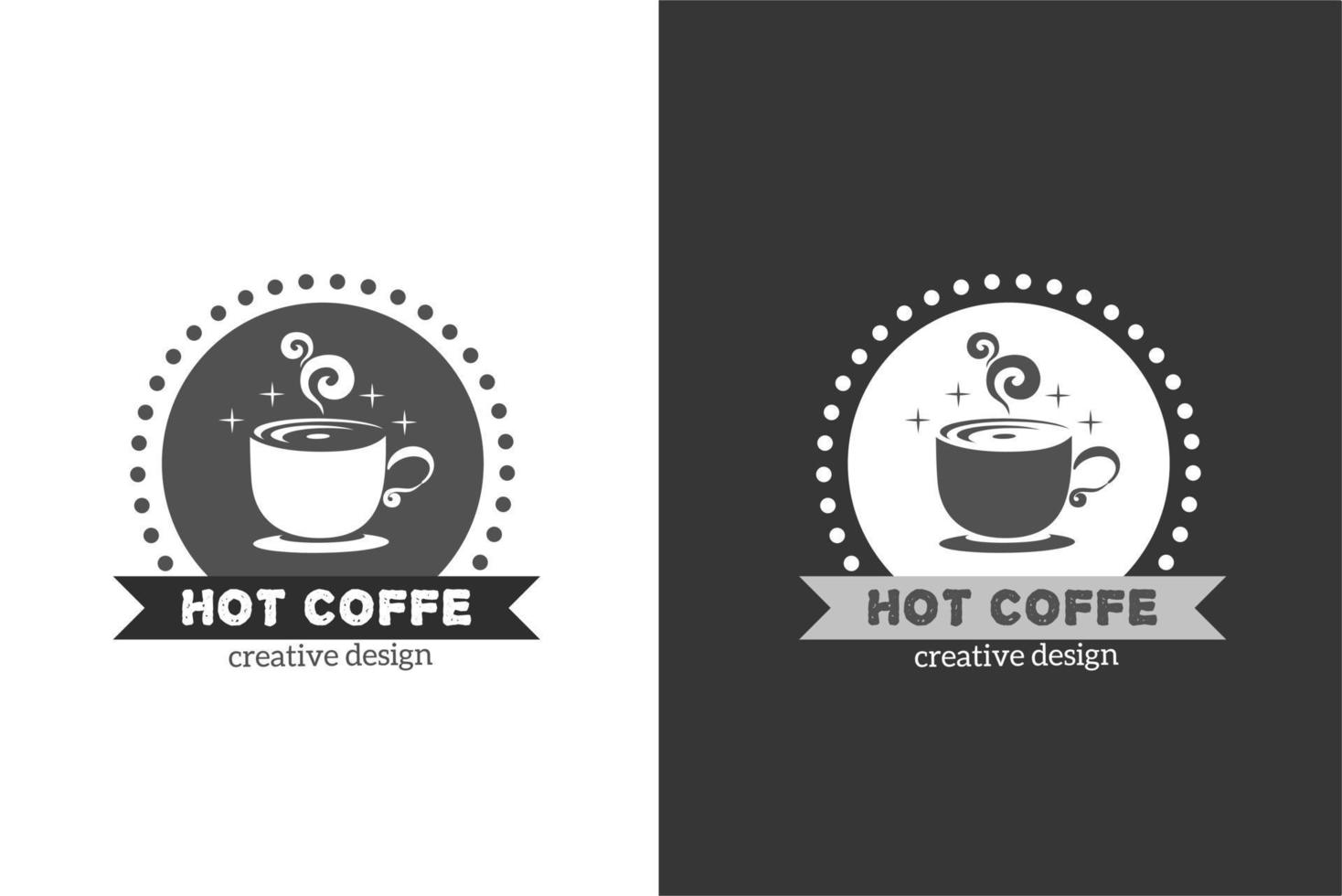 caffè caldo logo design vettoriali gratis