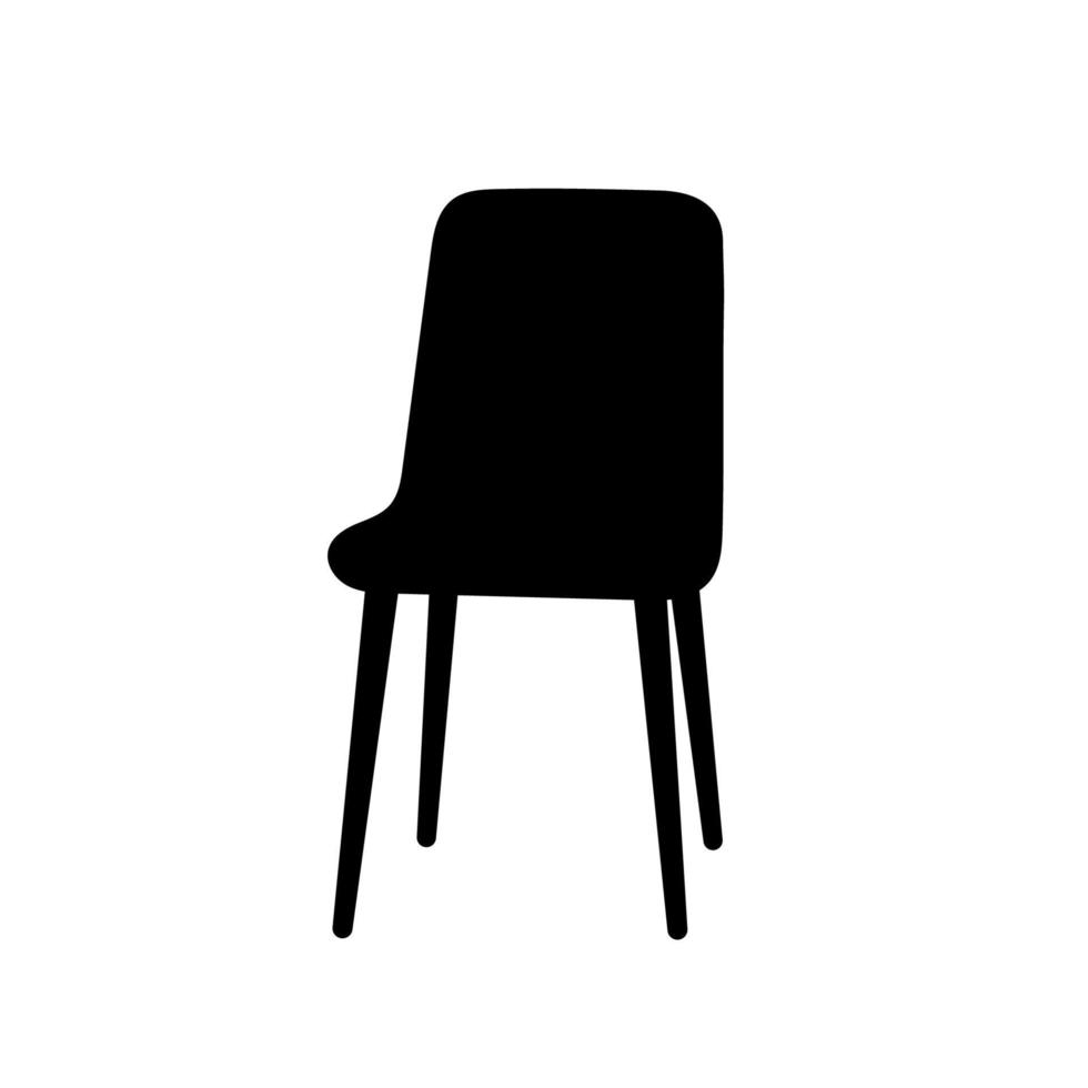 pittogramma icona sedia da ufficio morbido isolato vettore