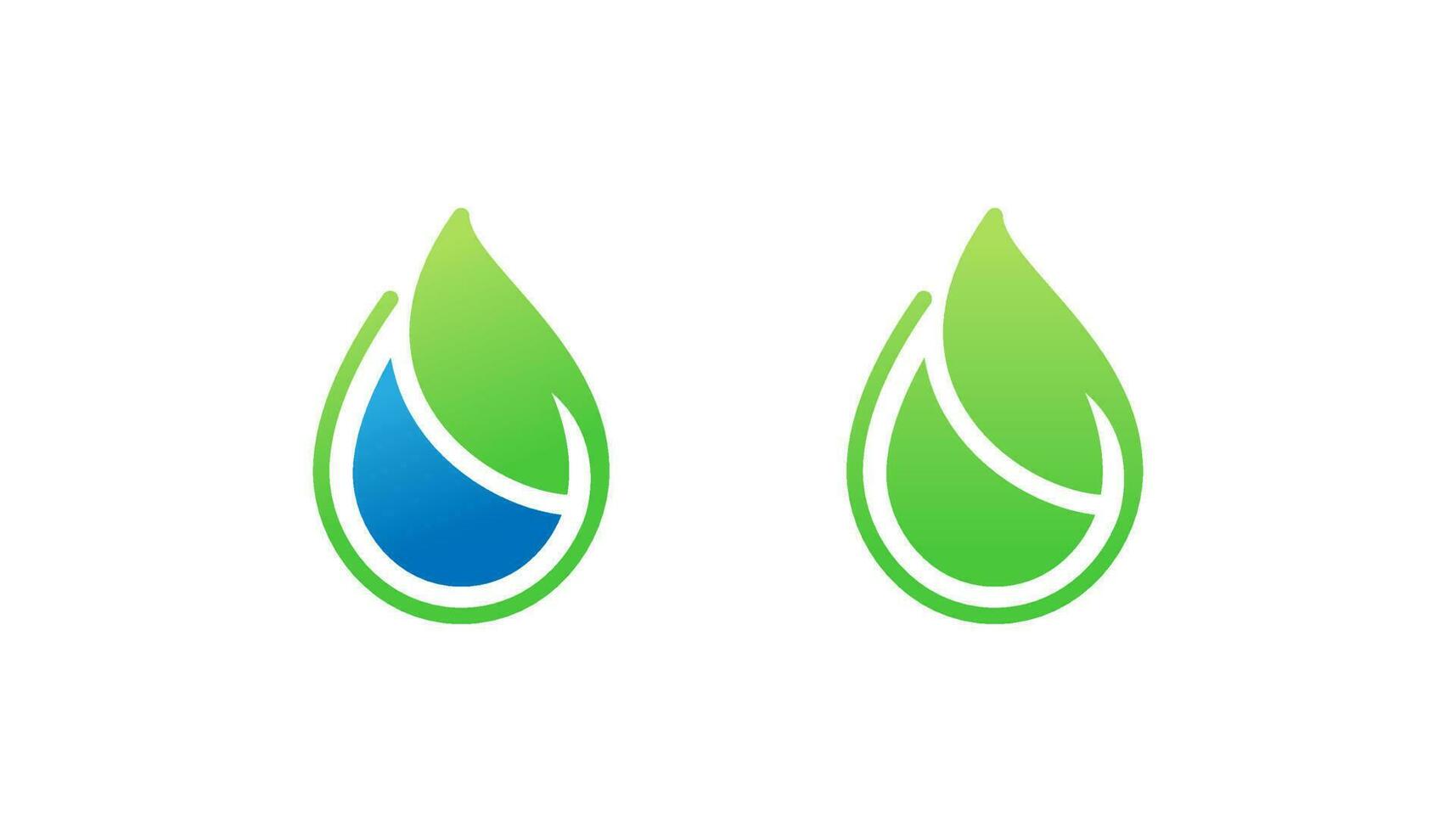 vettore di progettazione del logo dell'acqua verde