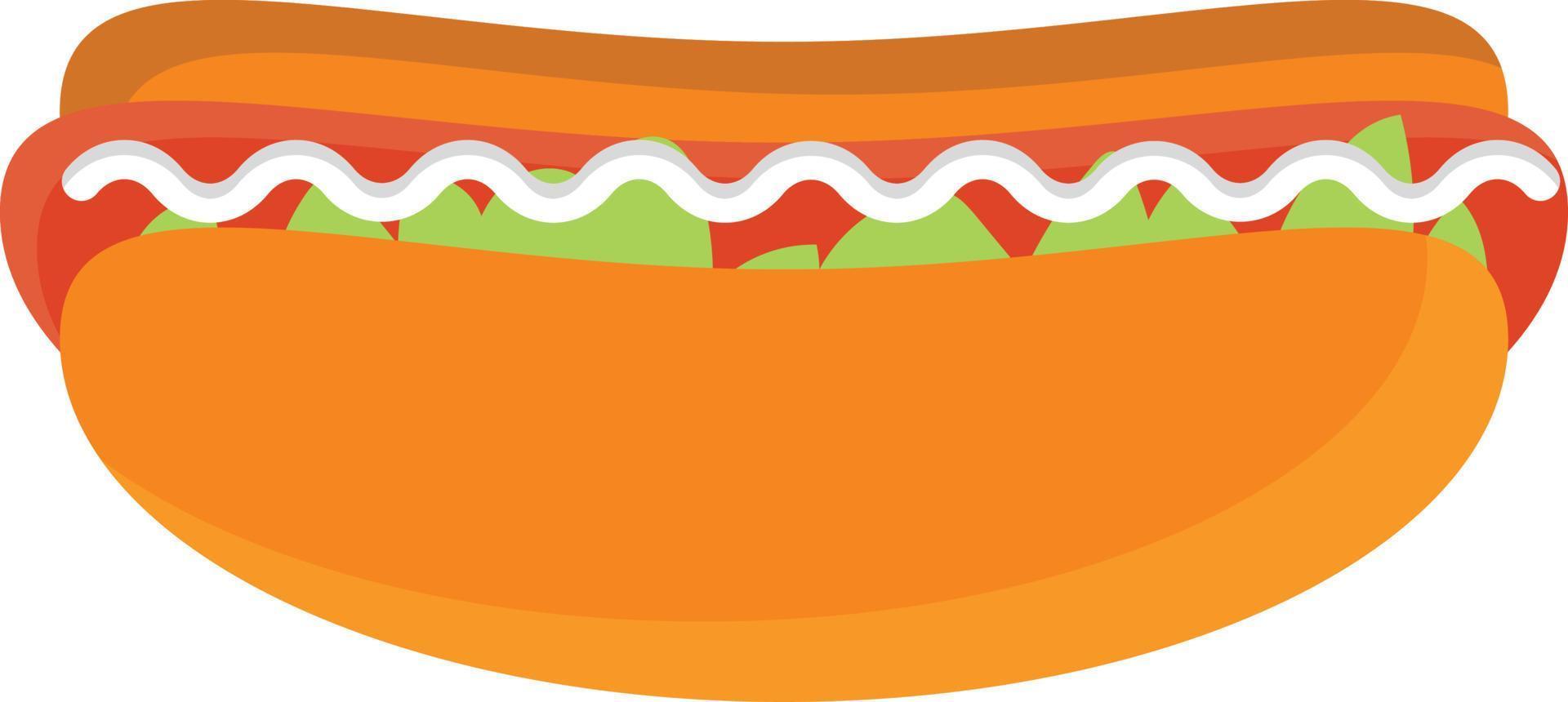 icona piatta hotdog vettore
