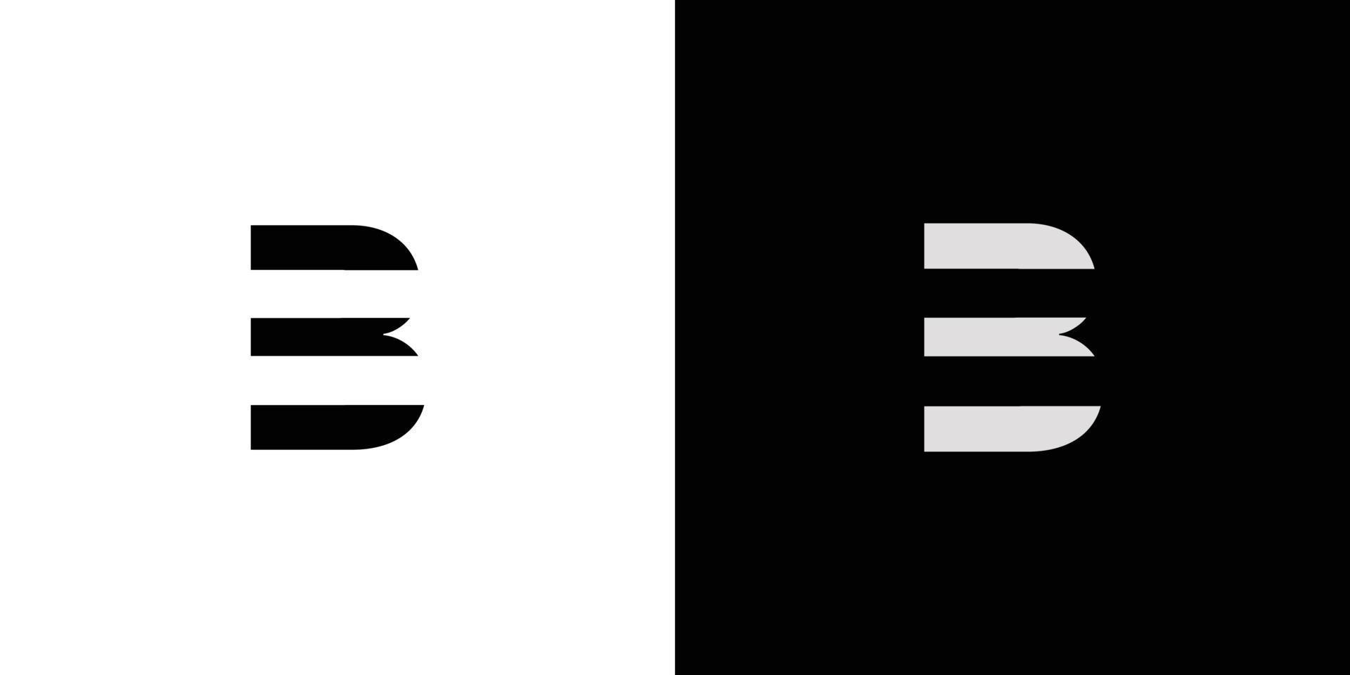 design del logo con le iniziali della lettera b moderna e unica vettore
