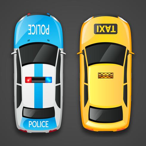 Polizia e taxi vettore