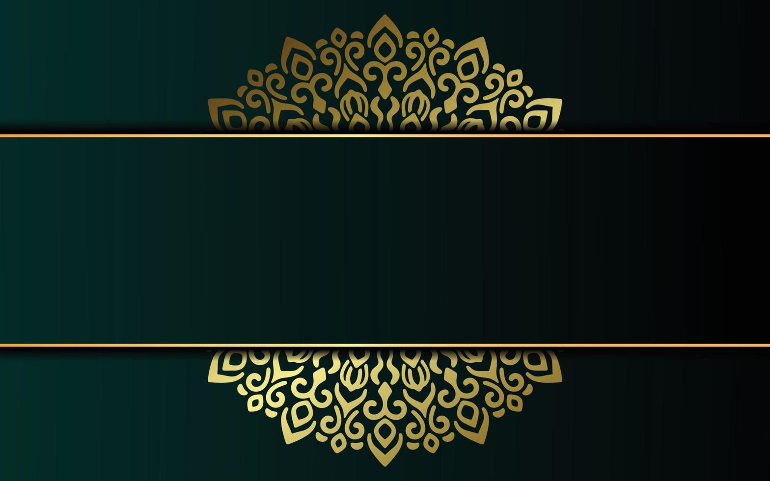 sfondo ornato di lusso oro mandala per invito a nozze, copertina del libro vettore