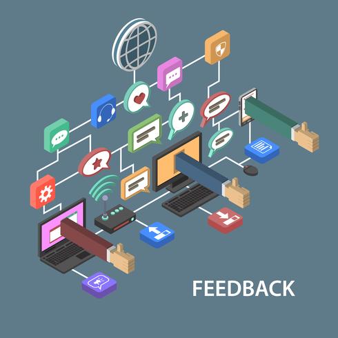 Supporto Feedback Concept vettore