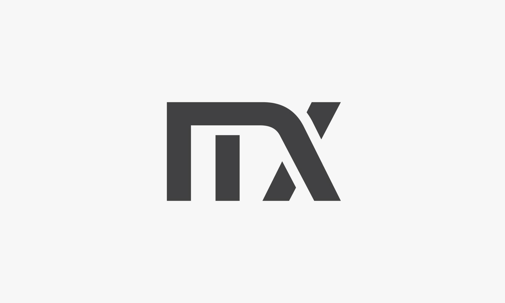 concetto di logo lettera mx isolato su sfondo bianco vettore
