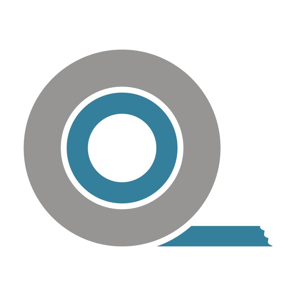 icona a due colori del glifo con nastro isolante vettore