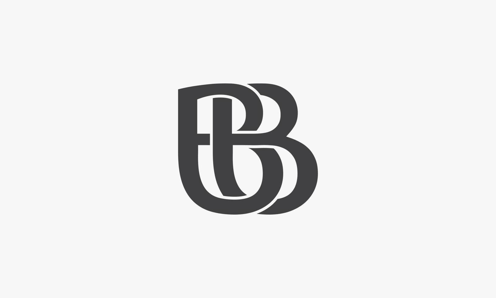 bb lettera vincolante ogni altro concetto di logo isolato su sfondo bianco. vettore
