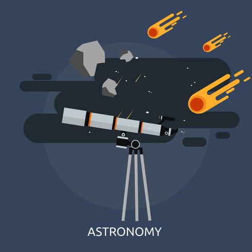 Disegno dell&#39;illustrazione concettuale di astronomia vettore