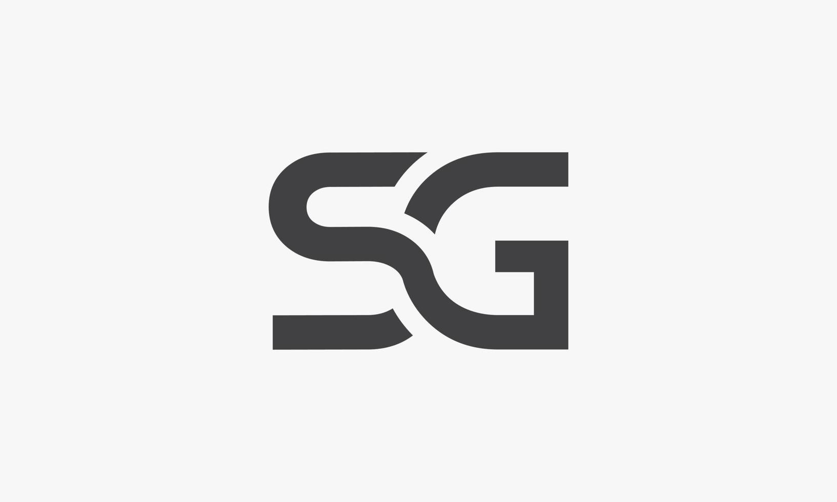 SG lettera logo concetto isolato su priorità bassa bianca. vettore