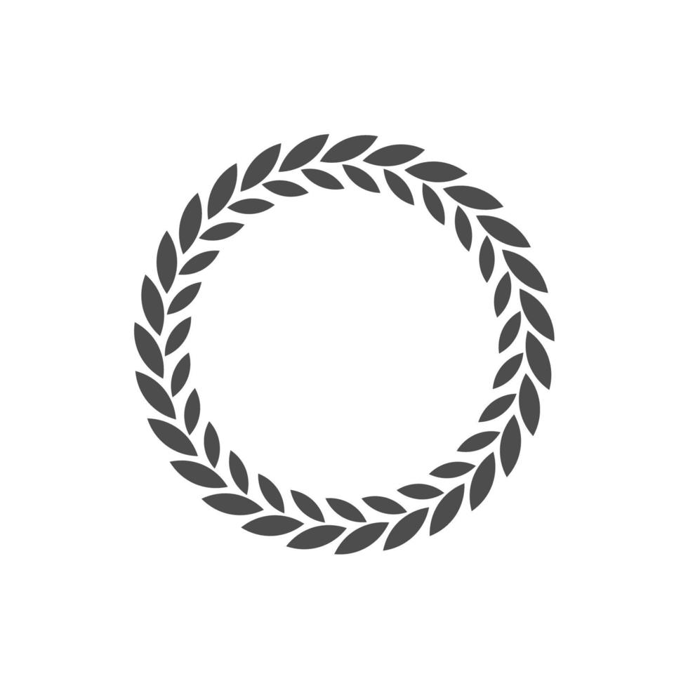 cerchio nero di spiga di grano su sfondo bianco. agricoltura frumento logo modello vettore icona