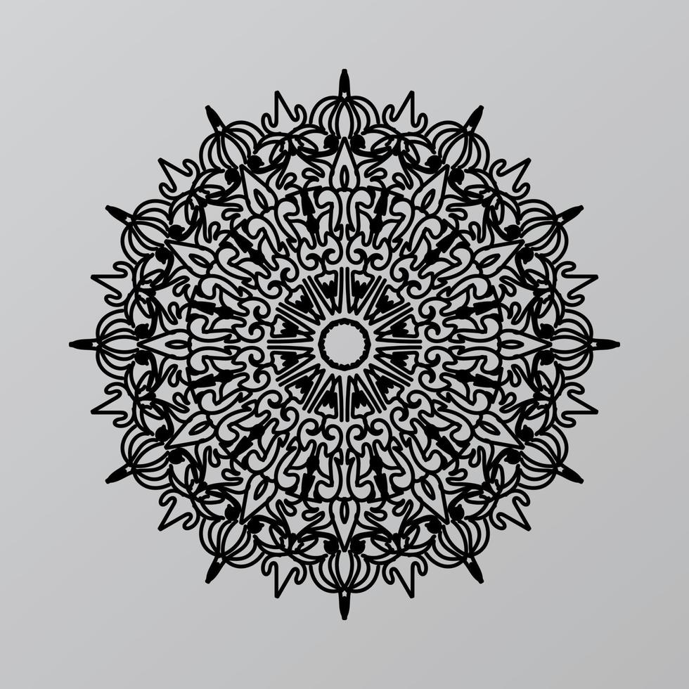 mandala per libro da colorare. ornamenti decorativi rotondi. forma insolita del fiore. vettore orientale, modelli di terapia antistress. tessere elementi di design. vettore di loghi di yoga.