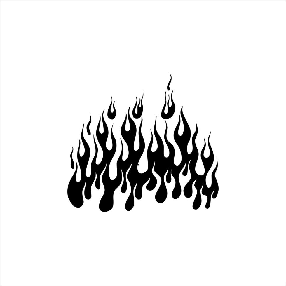 vettore di fuoco senza fiamma in bianco e nero