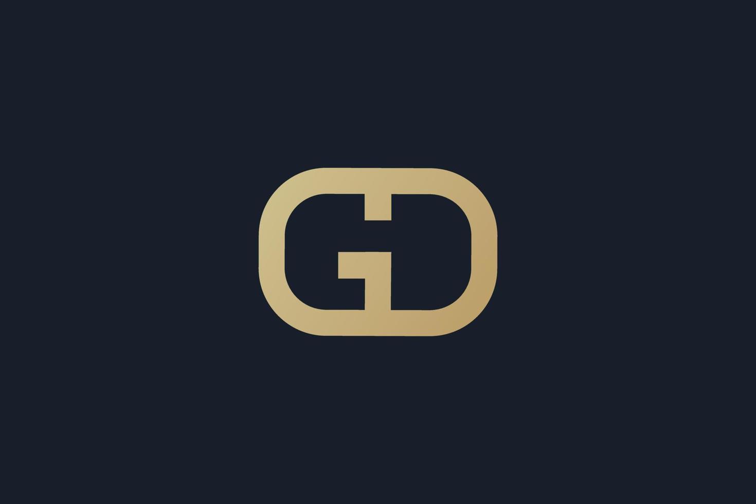 lettera gd logo. lettera astratta gd logo design. illustrazione vettoriale
